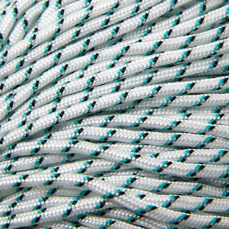 Шнур Паракорд Полиэстер и Спандекс Полосатый, Цвет: Белый, Размер: 2мм, (УТ100009935)