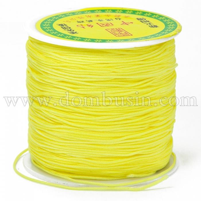 Шнур Нейлоновый, Цвет: Светло-желтый, Размер: Диаметр 0.8мм, (УТ100009784)
