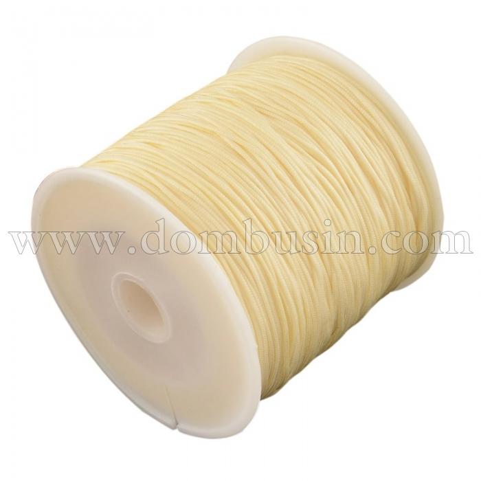 Шнур Нейлоновый, Цвет: Светло-желтый, Размер: Диаметр 0.8мм, (УТ100009799)