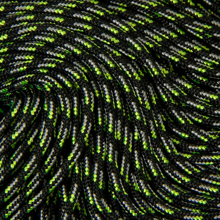 Шнур Паракорд Поліестер та Спандекс Смугастий, Колір: Чорний, Розмір: 2мм, (УТ100009953)