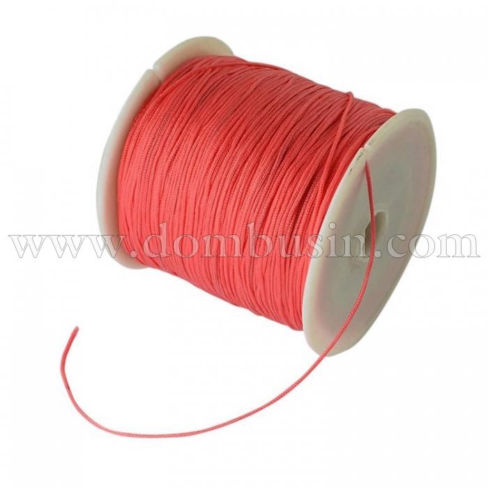 Шнур Нейлоновый, Цвет: Томат, Размер: Диаметр 0.8мм, (УТ100009775)