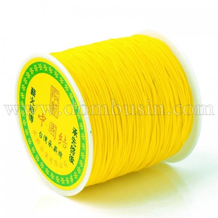 Шнур Нейлоновый, Цвет: Желтый, Размер: Диаметр 0.5мм, (УТ100009804)