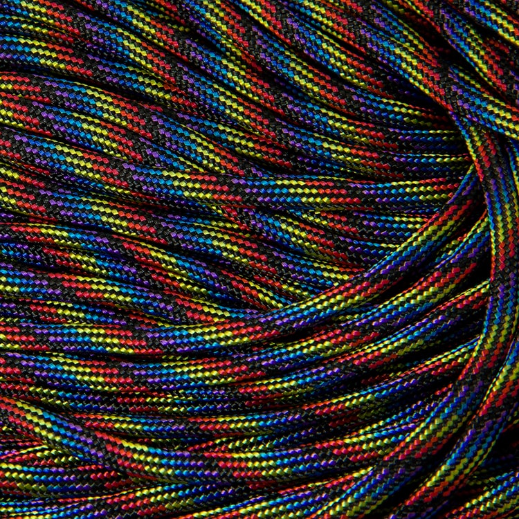Шнур Паракорд Поліестер та Спандекс 7-ми жильний Смугастий, Колір: Різнокольоровий, Розмір: 4мм, (УТ100009113)