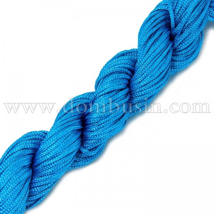 Шнур Нейлоновий, Синій, 1мм, близько 24м/зв'язка, (УТ100009699)