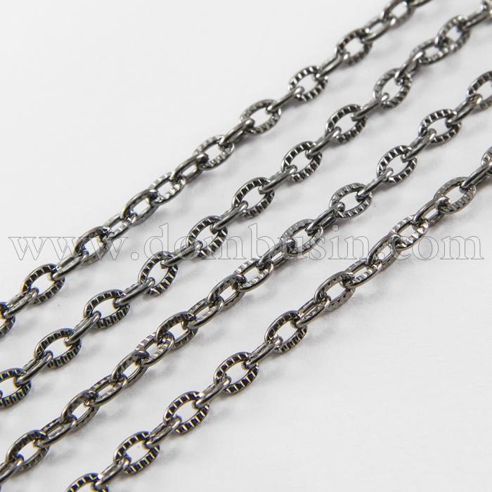 Цепь Якорное Плетение, Железо, Цвет: Оружейная Сталь, Звено: 3x2мм, Толщина 0.5мм, (УТ100012213)