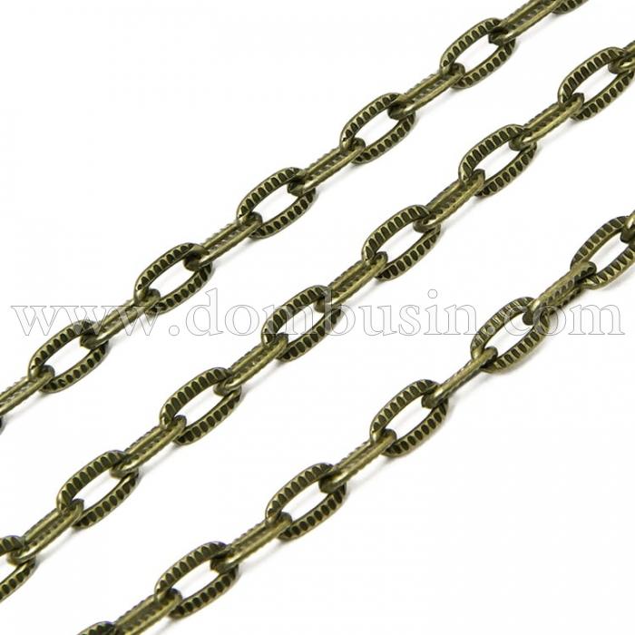 Ланцюг Якірне Плетіння, Залізо, Колір: Бронза, Ланка: 8.5x4.5мм, Товщина 1.5 мм, (УТ100012659)