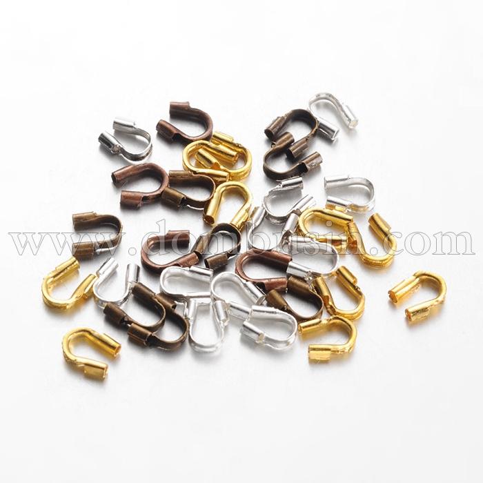 Зажимы Протектор для Проволоки, Эко Латунь, Цвет: Микс, Размер: 5х4х1мм, Отв-тие 0.5мм, около 150шт/5г, (УТ100014863)