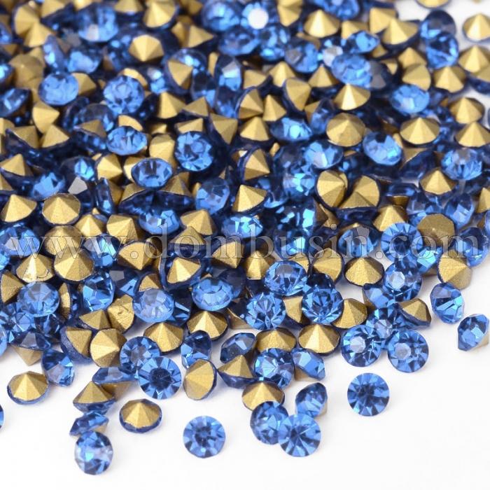 Стрази Діамант Скло Клас А, Покриті ззаду, Колір: Сапфір, Розмір: 2.7 ~ 2.8мм, (УТ100015212)