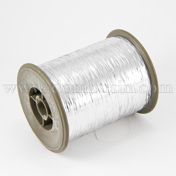 Шнур Декоративный Металлизированный 1.0мм/2000м, Серебристый, 1мм, около 2000м/катушка, (УТ100015665)