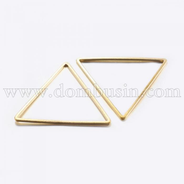 Коннектор Треугольник, Латунь, Цвет: Золото, Размер: 17.5x20x0.8мм, Внутренний Размер 15.5x17.5мм, (УТ100016471)