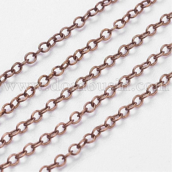 Ланцюг Якорная, Латунь, Колір: Мідь, Ланка: 2x1.5мм, Товщина 0.5мм, (УТ100017544)