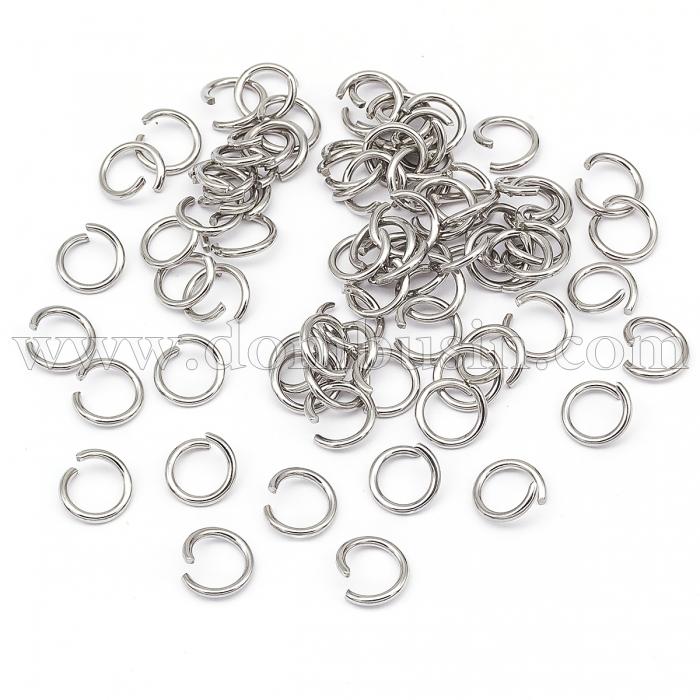 Колечка Одинарні Відкриті, Нержавіюча Сталь, 10х1.4мм, Внутрішній Діаметр 7мм, близько 80шт/25г, (УТ100017547)