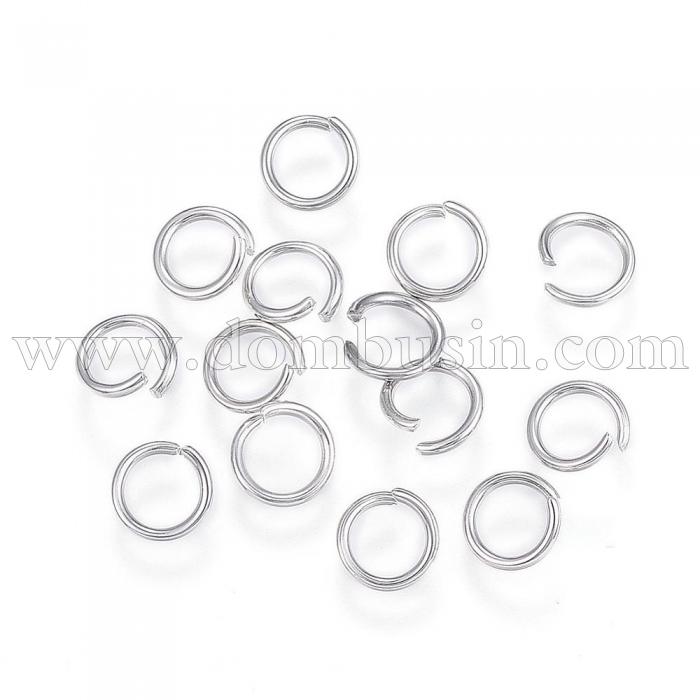 Колечка Одинарні, Нержавіюча Сталь, відкриті, Розмір: 7мм, Товщина 1 мм, внутрішній діаметр 5мм, 25г / близько 180шт, (УТ100017550)