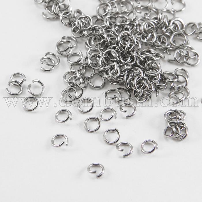 Колечка Одинарні Відкриті, Нержавіюча Сталь, Розмір: 5мм, Товщина 0.8мм, Внутрішній Діаметр 3.5мм, близько 480шт / 25г, (УТ100017552)