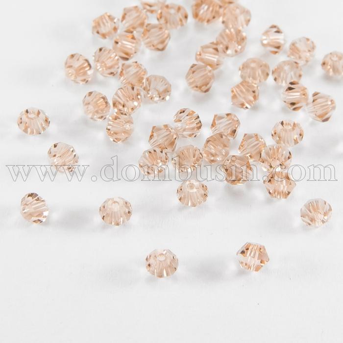 Намистини Австрійський Кришталь, Огранка 5301, Імітація, Скло, Біконус, Колір: Биск, Розмір: 4.5х4мм, Отв-тя: 1мм, (УТ100017645)
