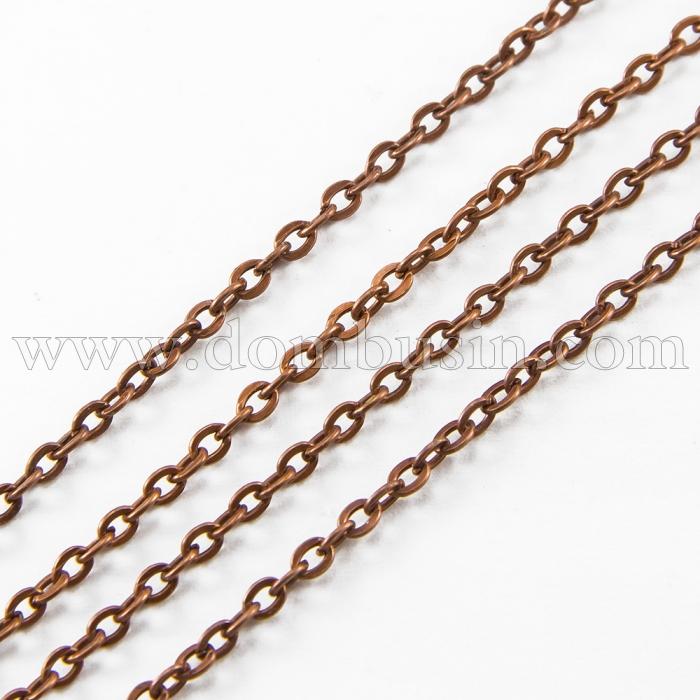 Ланцюг Якірне Плетіння, Залізо, Колір: Мідь, Ланка: 3x2мм, Товщина 0.5мм, (УТ100017727)
