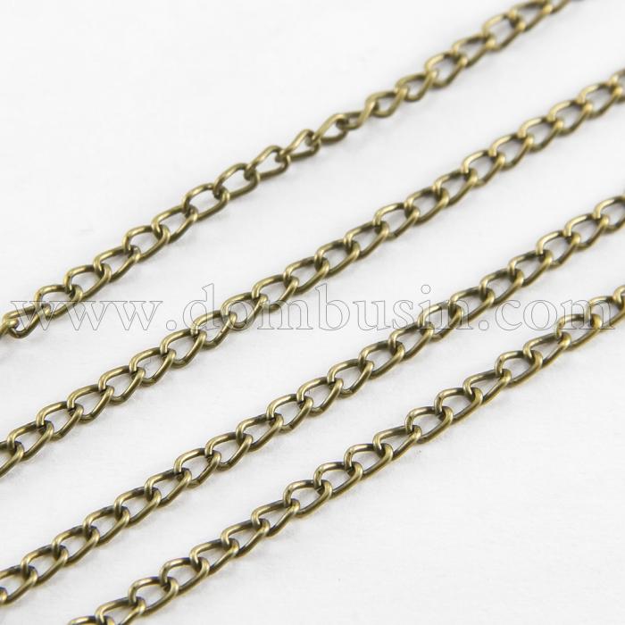 Цепь Витое Плетение, Железо, Цвет: Бронза, Звено: 3х2мм, Толщина 0.6мм, (УТ100017732)