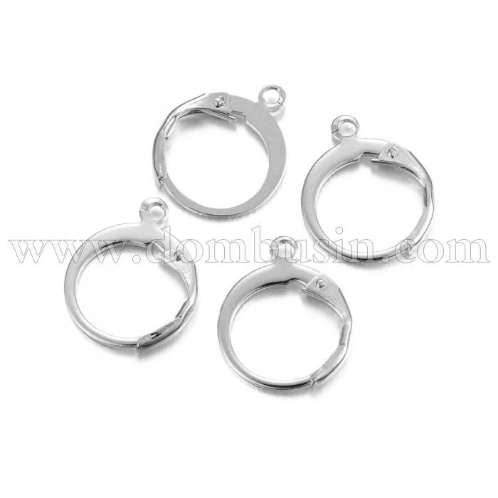Швензы Основа для Сережек, Нержавеющая Сталь, c Петелькой, Английская застежка, Размер: 14.5х12х2мм, Отв 1мм, (УТ100017762)