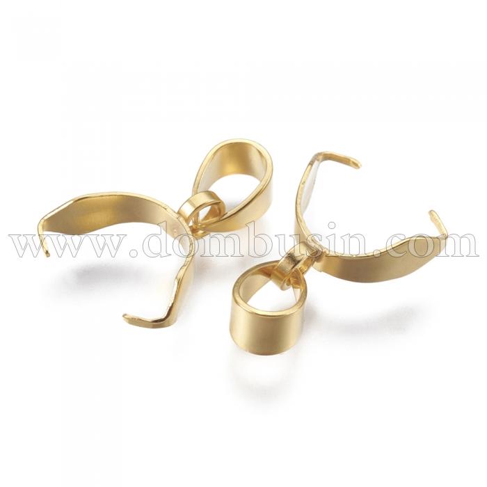 Держатель для Кулонов, Нерж Сталь, Цвет: Золото, Размер: 16.5мм, Отв. 3.5x4.5мм, Пин: 0.8мм (УТ100018174)