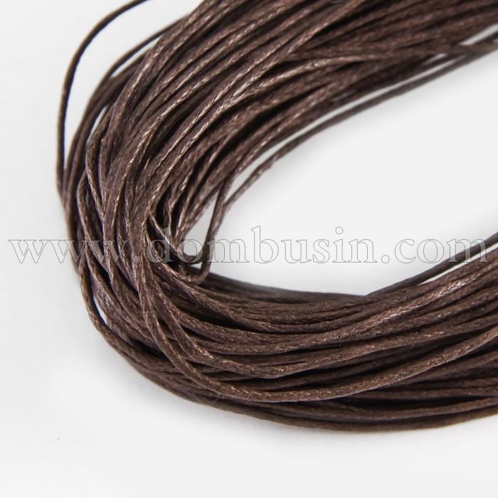 Шнур Вощеный Хлопковый, Цвет: Серо-коричневый, Размер: Толщина 0.7мм, 60-65м/связка, (УТ100018325)