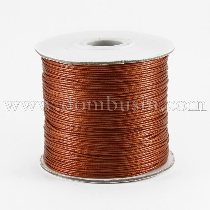 Шнур Корея Вощеный Полиэстер для плетения, Макраме и бижутерии, Шоколад, 1мм, (УТ100018475)