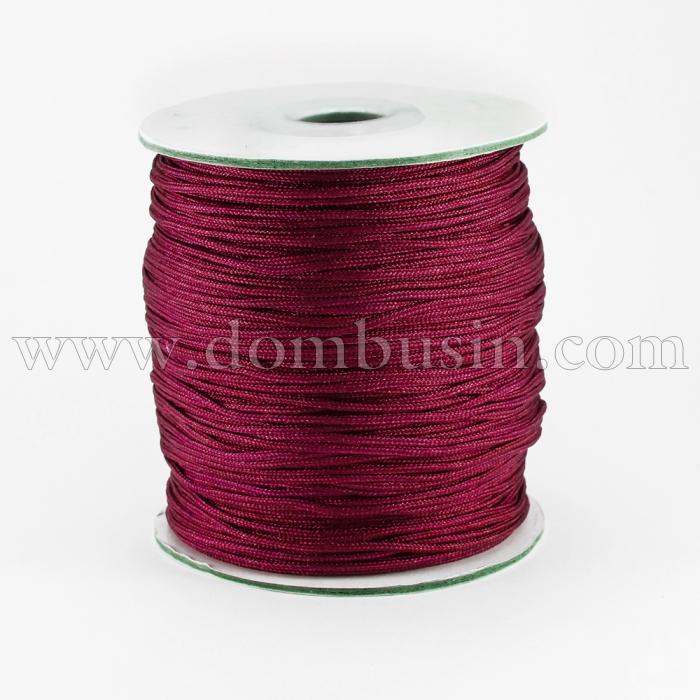 Шнур Нейлоновый, Цвет: Темно-красный, Размер: Диаметр 1.5мм, (УТ100018512)