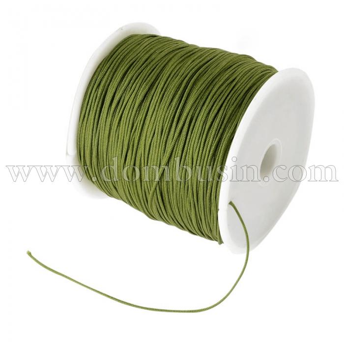 Шнур Нейлоновый, Цвет: Оливковый, Размер: Диаметр 0.8мм, (УТ100018525)