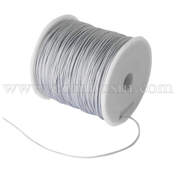 Шнур Нейлоновый, Цвет: Светло-серый, Размер: Диаметр 0.8мм, (УТ100018526)