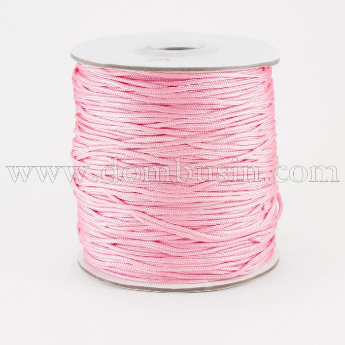 Шнур Нейлоновый, Цвет: Светло-розовый, Диаметр 1мм, (УТ100018717)