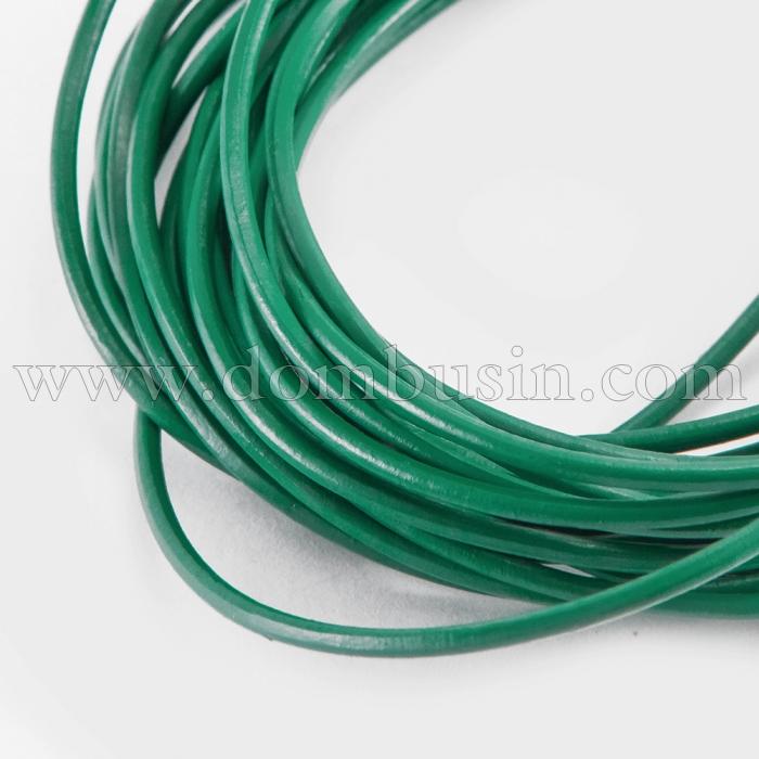 Шнур Натуральна Шкіра, Колір: Зелений, Розмір: 1мм, (УТ100018817)