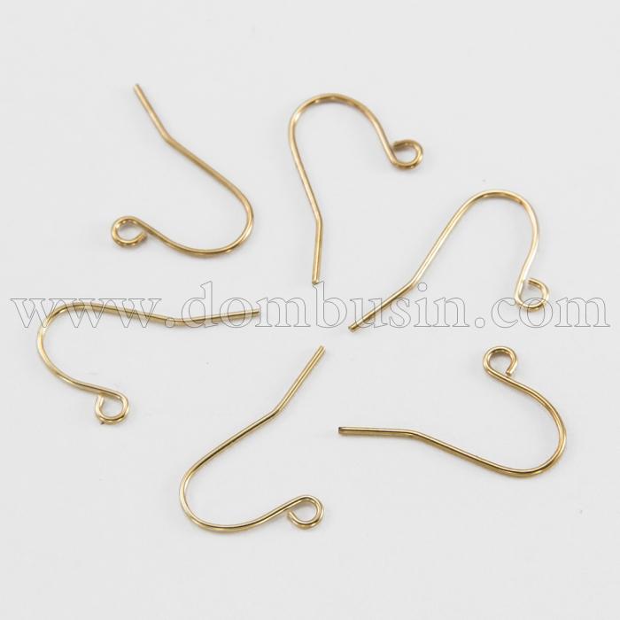 Швензы Крючок, Железо, Цвет: Античное Золото, Размер: 19x16мм, Отерстие 2мм, Пин 0.8мм, (УТ100019112)
