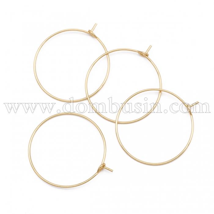 Швензы-Кольца, Нержавеющая Сталь, Французская застежка, Цвет: Золото, Размер: 35х0.8мм, (УТ100020969)