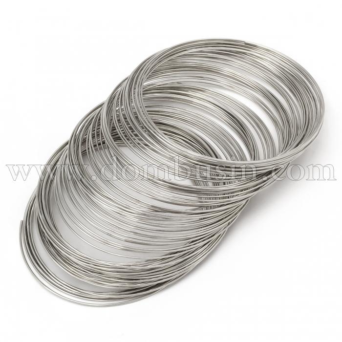 Проволока с Памятью Стальная для Браслетов 60х1мм, Платина, (УТ100021123)