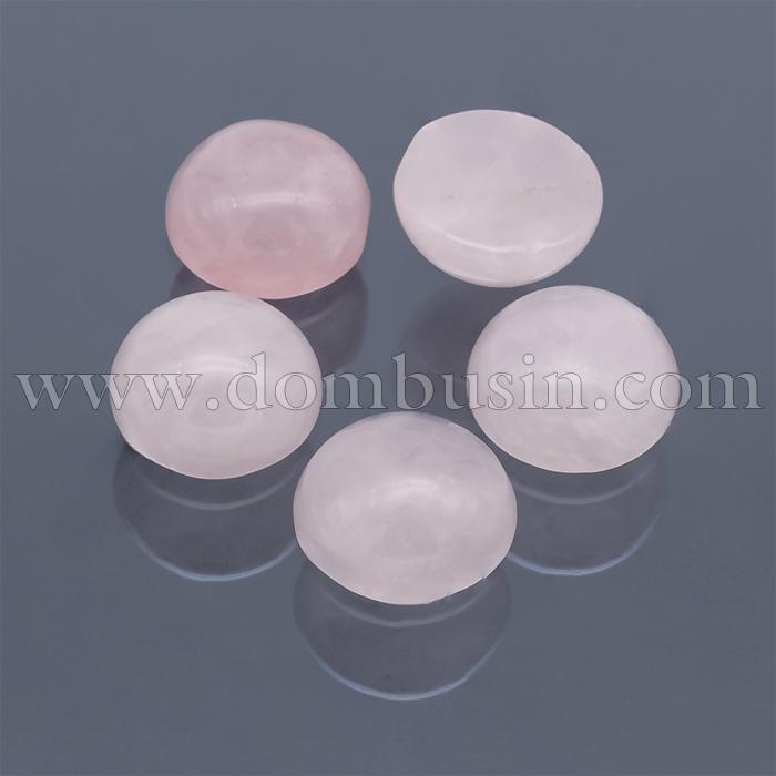 Кабошоны Натуральный Розовый Кварц, Полукруглые, Размер: 10x4~5мм (УТ100022401)