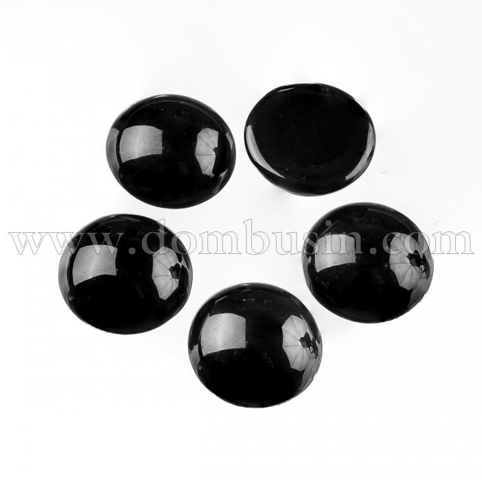 Кабошоны Натуральный Шунгит, Полукруглые, Размер: 12x5мм (УТ100022421)