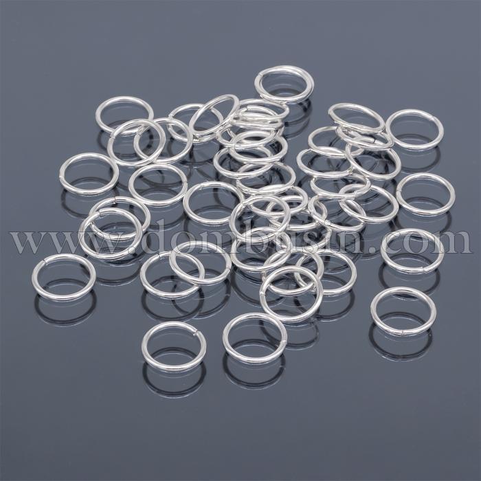 Колечка Одинарні, непаяного, Залізні, Колір: Срібло, Розмір: 18мм, Товщина 1.8мм, 50г / близько 49шт, (УТ100022595)