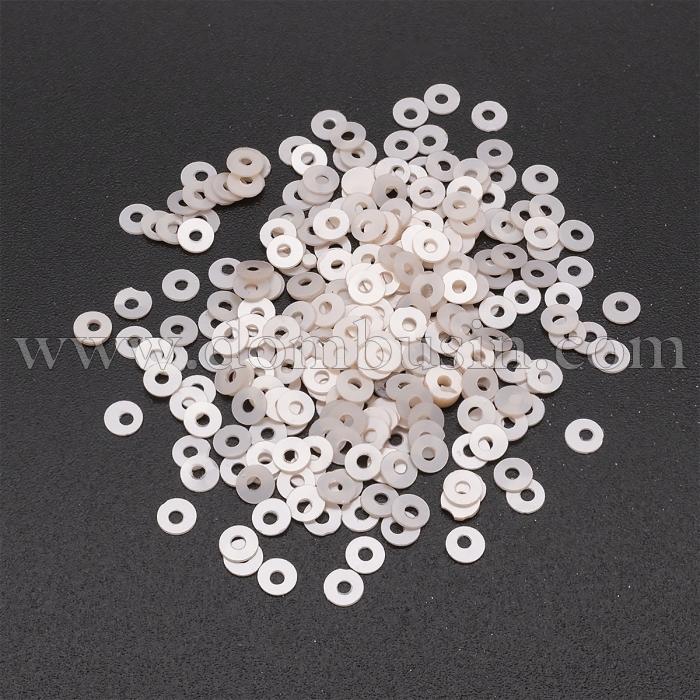 Пайетки, Круглые, Перламутровые, Цвет: Жемчужно-розовый, Размер: 3мм, около 4000шт/10г, (УТ100024301)