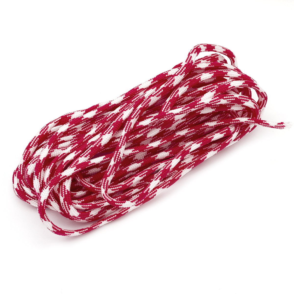 Шнур Паракорд Поліестер та Спандекс 7-ми жильний Смугастий, Колір: Червоний, Розмір: 4мм, (УТ100024347)