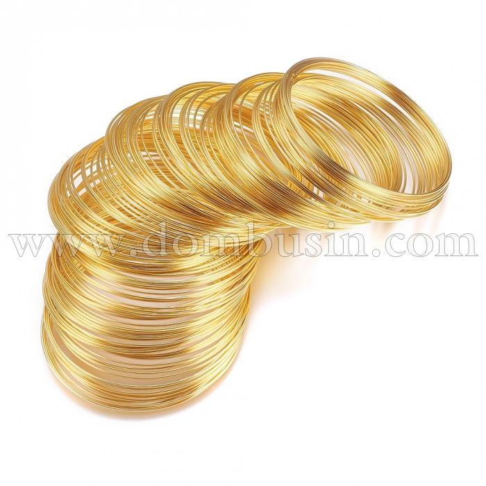 Проволока с Памятью Стальная для Браслетов 60х1мм, Золото, (УТ100025532)