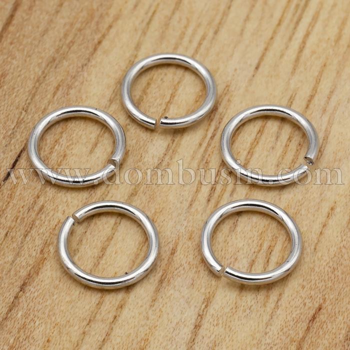 Серебро 925 Колечки Одинарные Открытые, Цвет: Платина, Размер: 5х0.5мм, Внутренний Диаметр 4мм, (УТ100026104)