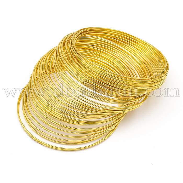 Проволока с Памятью Стальная, для Браслетов, Цвет: Золото, Размер: 60х1мм, (УТ100026531)