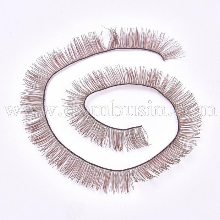 Реснички для Игрушек, Волокно, Цвет: Коричневый, 195-200х8мм, (УТ100026802)