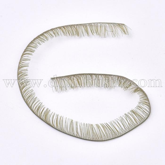 Реснички для Игрушек, Волокно, Цвет: Оливковый, 195-200х8мм, (УТ100026804)