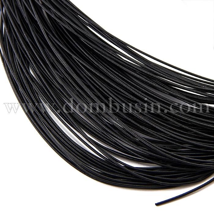 Канитель Жесткая, Цвет: Черный, Диаметр 1мм, около 25м/100г, (УТ100029034)