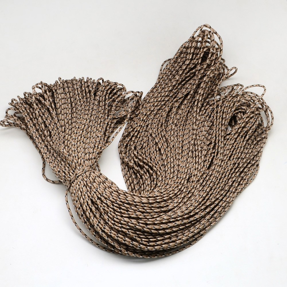 Шнур Паракорд Поліестер та Спандекс Смугастий, Бежевий, 2мм, близько 100м/зв'язка, (УТ100029476)