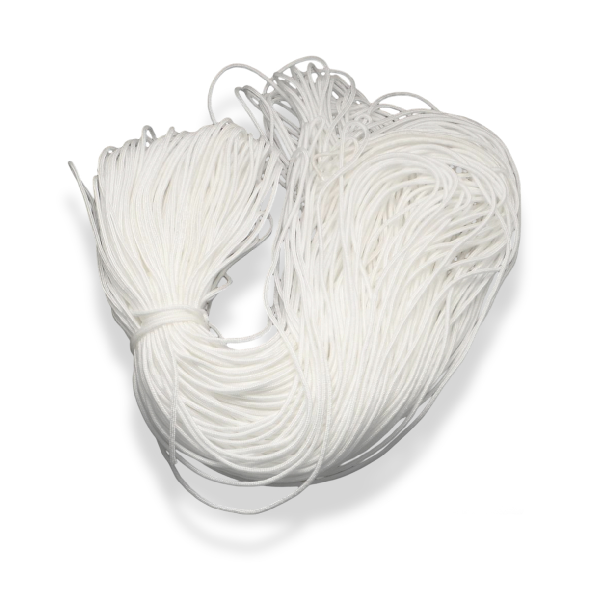 Шнур Паракорд Поліестер та Спандекс 16-ти шаровий, Білий, 2мм, близько 100м/зв'язка, (УТ100030229)