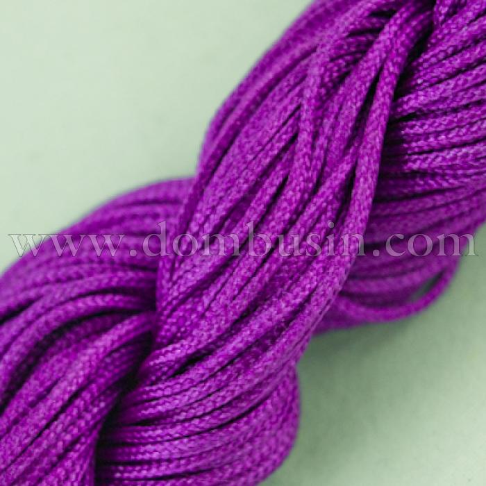 Шнур Нейлоновий, Колір: Фіолетовий, Розмір: Діаметр 1мм, близько 24м / зв'язка, (УТ000004542)