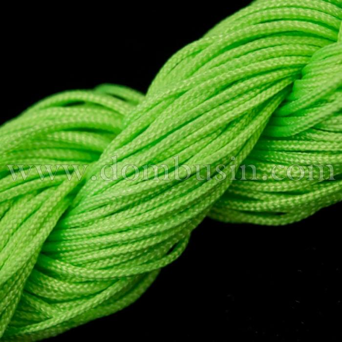 Шнур Нейлоновий, Колір: Салатовий, Розмір: Діаметр 1мм, близько 24м / зв'язка, (УТ000004553)