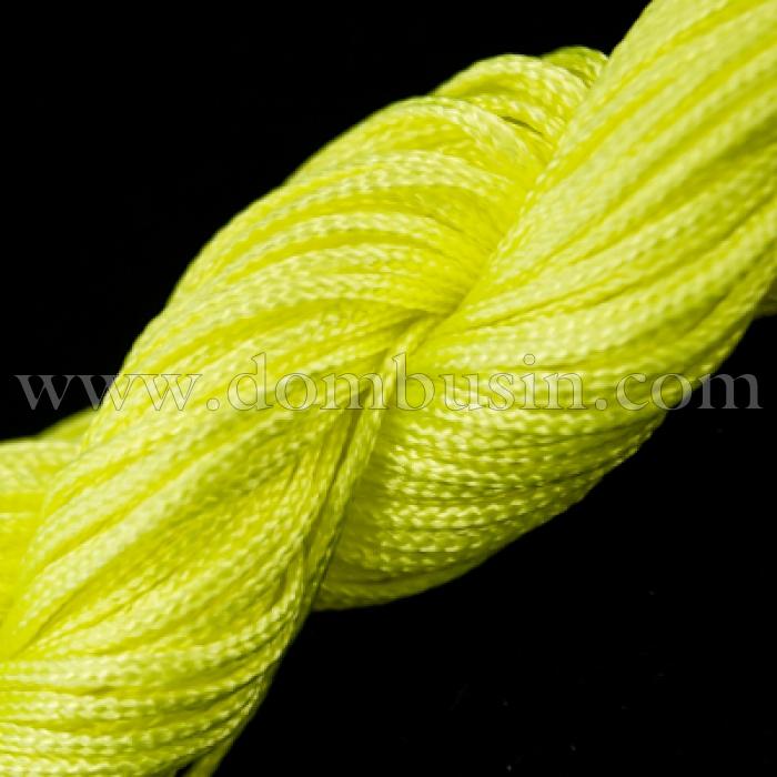 Шнур Нейлоновий, Колір: Лимонний, Розмір: Діаметр 1мм, близько 24м / зв'язка, (УТ000004560)