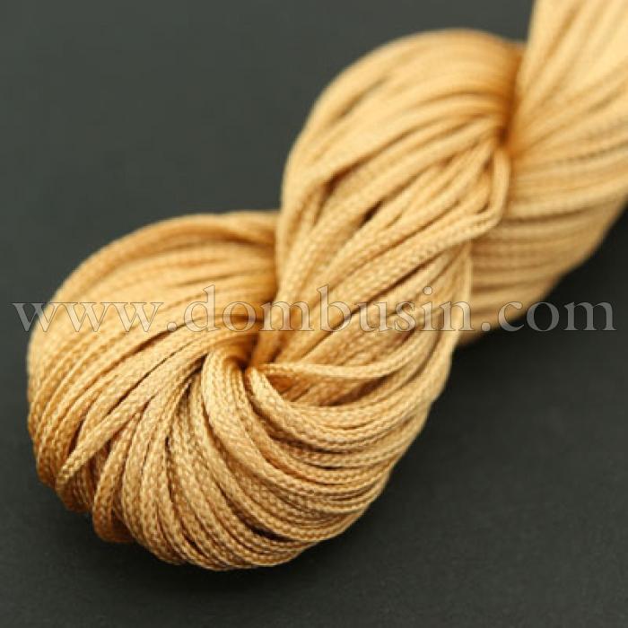 Шнур Нейлоновий, Колір: Сієна, Розмір: Діаметр 1мм, близько 24м / зв'язка, (УТ000004561)